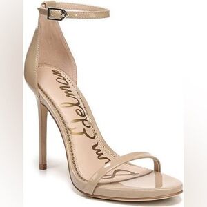 Sam Edelman - Ariella Ankle Strap Stiletto in Nude Patent | Size 6.5